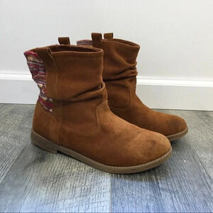 Toms‎ Laurel Cinnamon Suede Sunset Stripe Boot Size 6